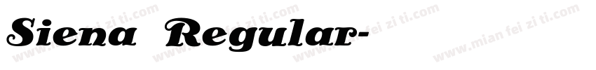 Siena Regular字体转换